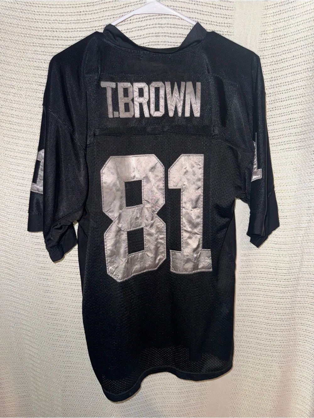 NFL Black Jersey with Silver #81